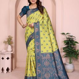 Shriyangan Woven Design Zari Pure Silk Kanjeevaram Saree-image-71