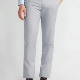 Arrow Grey Straight Fit Trousers-image-61