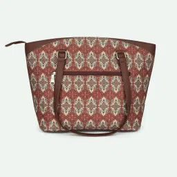 ZOUK Agra Durrie Printed Tote Handbag image 5