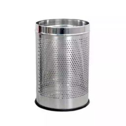 Grassland Open Top Dustbin Stainless Steel Silver 14x24 Inch 70 L, GSS1253-24