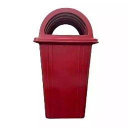 Grassland Dome Lid Dustbin HDPE Plastic Red 60 L, GPL1208-8