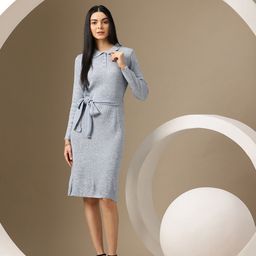 Chemistry Ribbed Sheath Dress Comes With a Belt-image-26
