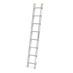 YOUNGMAN 8 Step Aluminium Wall Support Straight Ladder 1325 mm Max Standing Height, 8142-image-75
