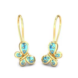 Candere by Kalyan Jewellers 18k BIS Hallmark Yellow Gold Drop Earrings-image-99
