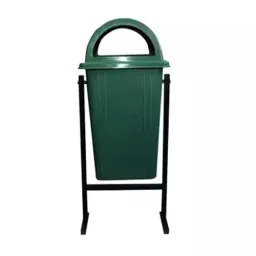 Grassland Dome Lid Dustbin HDPE Plastic Green 80 L, GPL1256-36