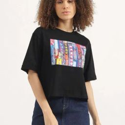 United Colors of Benetton Black Printed Top-image-37