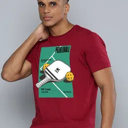 HRX by Hrithik Roshan Men Graphic Printed Round Neck Slim Fit Pickleball Sports T-Shirt-image-85