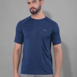 Force NXT Indigo Regular Fit Self Pattern Sports T-Shirt-image-51
