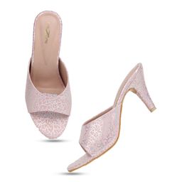 Shezone Printed Open Toe Kitten Heel image 3