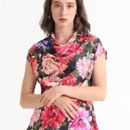 RAREISM Multi Polyester Printed Short Sleeves Top-image-36