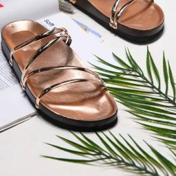 TRYME Women's Rose Gold Casual Sandals-image-48
