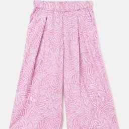 United Colors of Benetton Kids Pink & White Printed Trousers-image-44