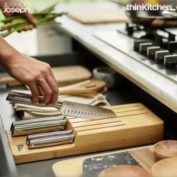 Joseph Joseph Bamboo Elevate Kitchen Knives 5 Piece Stainless Steel Knife Set-15