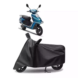 Auto Pearl Polyester Two Wheeler Cover for TVS Sport 63 48V (Grey)-image-2