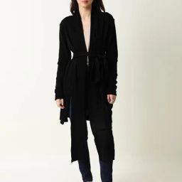 RAREISM Black Acrylic Solid Long Sleeves Sweater-picture-29
