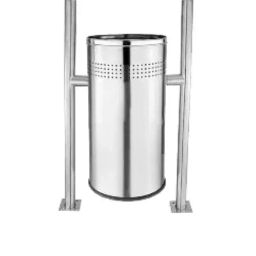 Grassland Open Top Dustbin Stainless Steel Silver 12x24 inch 40 L, GSS1010-18