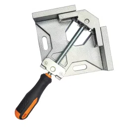 FLAMINGO ENTERPRISE Corner Clamp 90° Aluminum Alloy Silver 65 mm Throat Depth-image-6