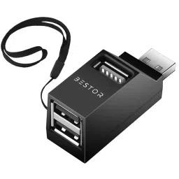 Bestor Mini Portable Aluminum USB Type C Hub Connector Multiport Adapter Black, BE-19-6
