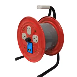 Sibass Electric Cable Drum 25 m Cable Length 16 A 2 Pin 3 Socket with ELCB Provision and CE Mark, SE - 8230AC (Pack of 4)-picture-7