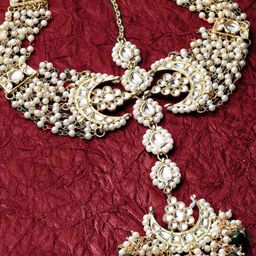 Anouk Women Kundan Studded Sheeshphool Head Jewellery-image-55