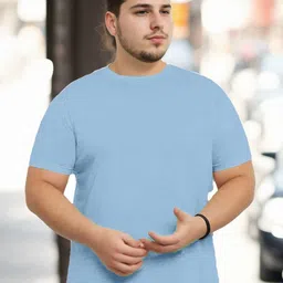 NOBERO Men Plus Size Solid T-shirt-image-78