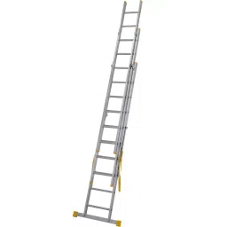 YOUNGMAN 12x2 Step Aluminium Wall Support Extension Ladder 5150 mm Max Standing Height, 8174-image-77