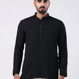 Ethnic India Men Striped Woven Design Festive Straight Kurta-picture-24