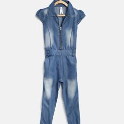 Stylestone Kids Blue Solid Jumpsuit-image-90