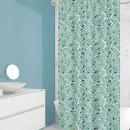 ArtzFolio Sea-Green & Brown Printed Waterproof Shower Curtain-picture-24