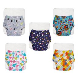 SuperBottoms BASIC Cloth Diaper Quick Dry UltraThin pads Stay Dry & Lasts up to 3 Hours- 5 Pieces (Color & Print May Vary)-11