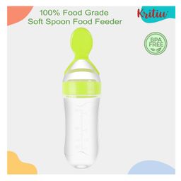 Kritiu Baby Squeezy Silicone Food Feeder Green - 90 ml-image-23