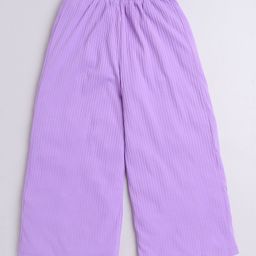 Aww Hunnie Cotton Lurex Ribbed Pajama - Mauve Purple-image-84