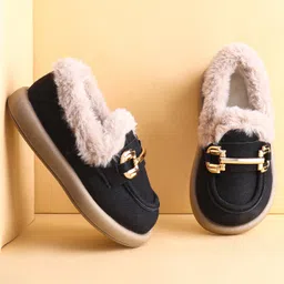 Babyoye Slip On Formal & Party Wear Shoes - Black-picture-10