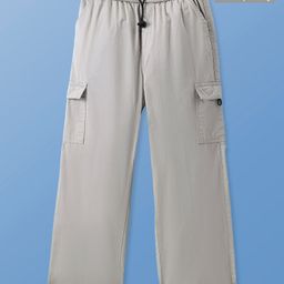 Pine Kids Cotton Woven Full Length Solid Trouser - Beige-picture-42