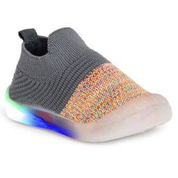 Chiu Mesh Detailed & Colour Blocked LED Sheos - Grey-image-88