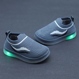 FEETWELL SHOES Wave Designed LED Shoes - Grey-image-72