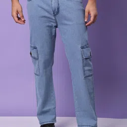London Hills Men Stretchable Cargo Jeans-image-64