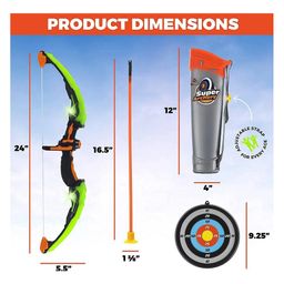negocio Archery Toy Bow & Arrow Luminous Archery Shooting Set Quiver Target Board - Multicolour image 3