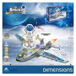 FunBlast 3D Musical Airplane Toy with 360° Rotating Wheel and Flashing Lights image 3