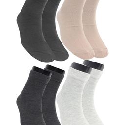NESKA MODA Unisex Set Of 4 Ankle Length Cotton Socks-picture-19