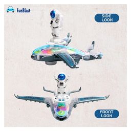 FunBlast 3D Musical Airplane Toy with 360° Rotating Wheel and Flashing Lights image 4