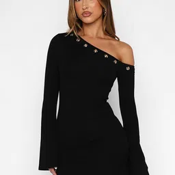 LULU & SKY Women One Shoulder Bodycon Mini Dress-picture-19