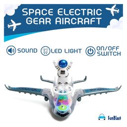FunBlast 3D Musical Airplane Toy with 360° Rotating Wheel and Flashing Lights image 5