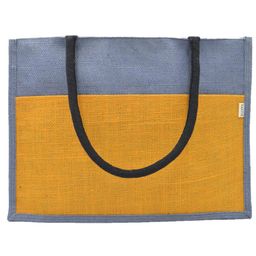 juteka Multicolor spacious Jute Bag with Zipper Closure, Full Size Front Pocket and Large Handles… image 2