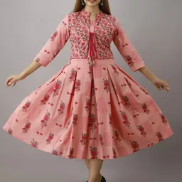 ftDiva Floral Printed Jacket Design Anarkali Kurta-picture-2