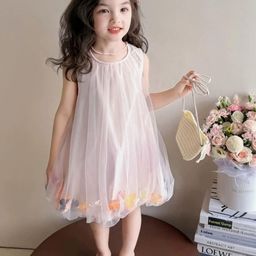 LULU & SKY Girls Floral A-Line Dress With Sling Bag-image-20