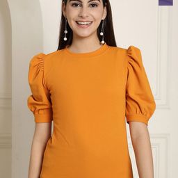 Tromko Pack of 2 Puff Sleeve Fitted Top-image-11