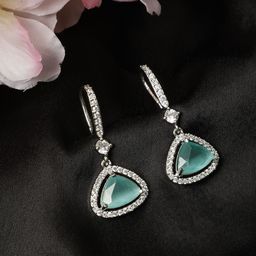 VIVAZS Triangular Drop Earrings-11