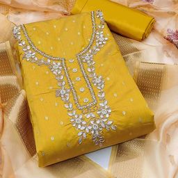 DIVASTRI Embellished Unstitched Dress Material-image-89