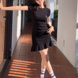 DressBerry Self Design Drop-Waist Dress-picture-0